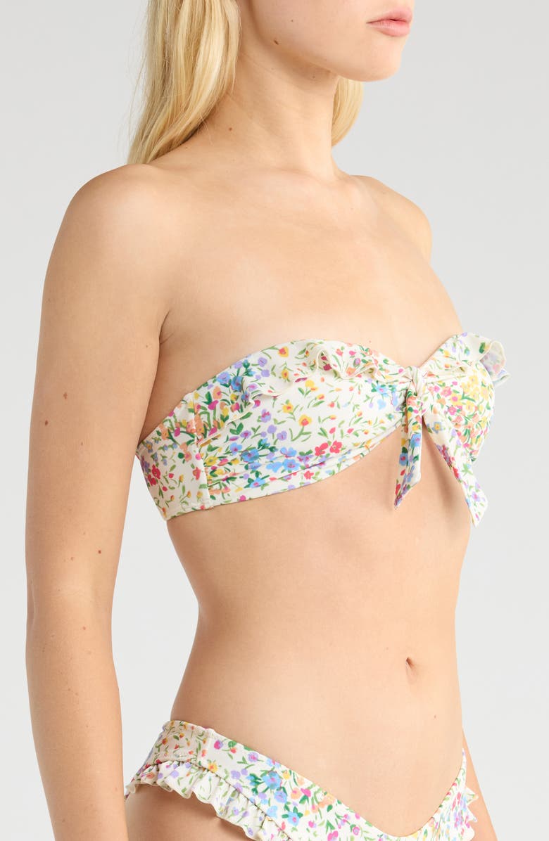 PacSun Ruffle Bandeau Bikini Top, Alternate, color, Wildflower