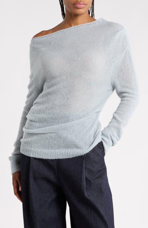 Freya One-Shoulder Alpaca-Blend Sweater