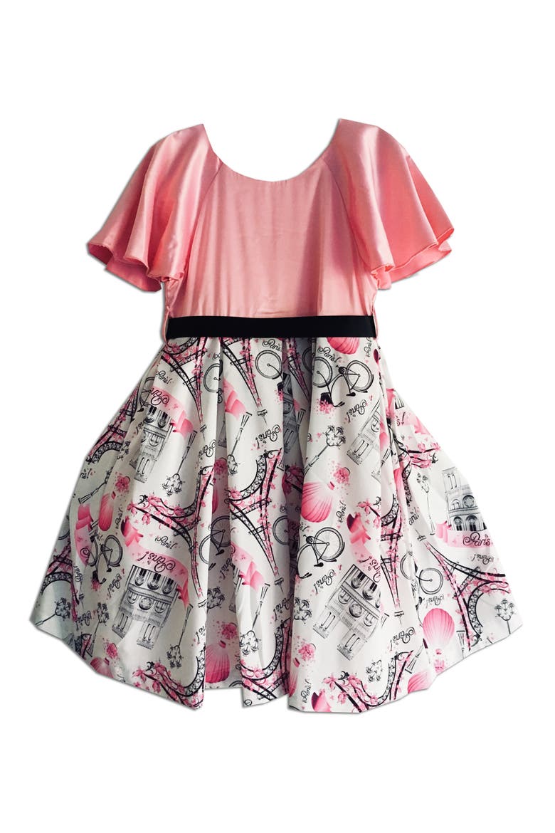 Kids' Paris Theme Dress, Main, color, PINK