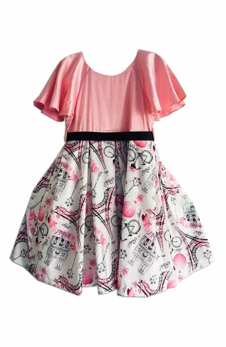 JOE-ELLA Kids' Paris Theme Dress