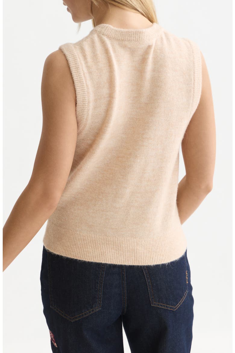 Hardware Detailed Sweater Vest, Alternate, color, SHIFTING SAND MELANGE