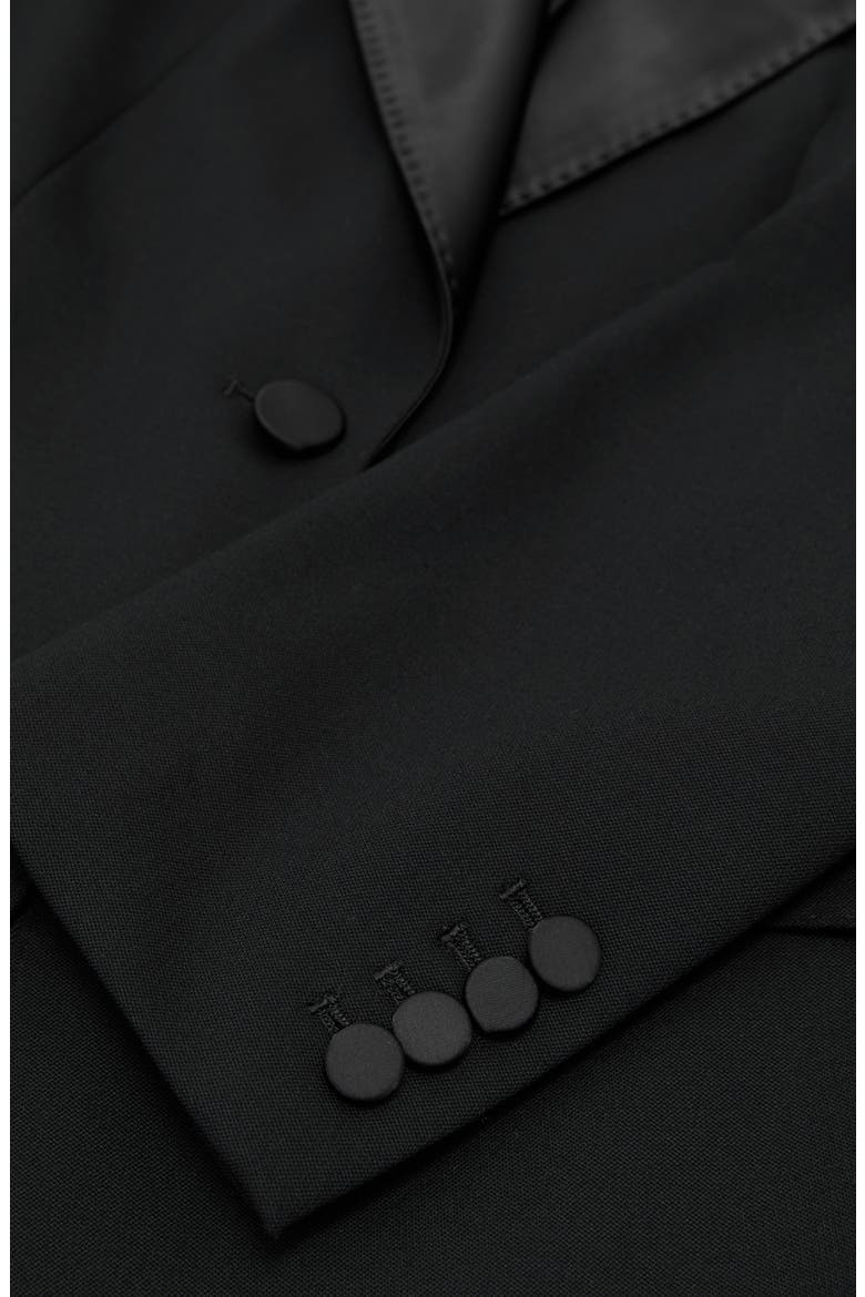 Dakota Wool Blend Single Breasted Blazer, Alternate, color, BLACK