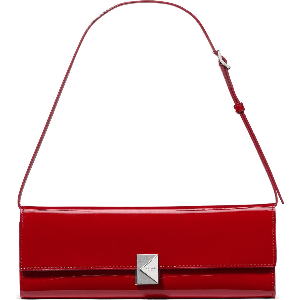Kate Spade New York Mini Deco Soft Patent Leather Shoulder Bag In Red