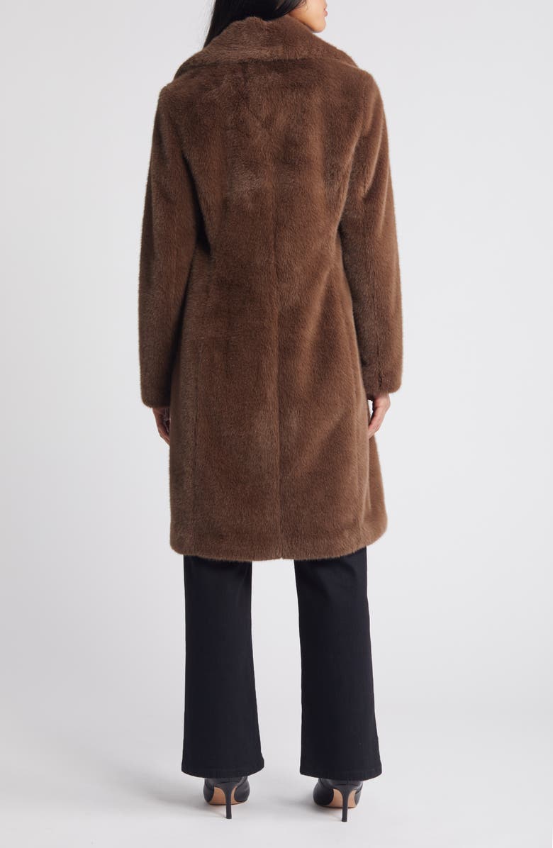 Via Spiga Reefer Longline Faux Fur Coat, Alternate, color, 