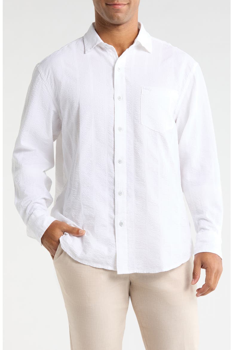 Nova Wave Button-Up Shirt, Main, color, WHITE