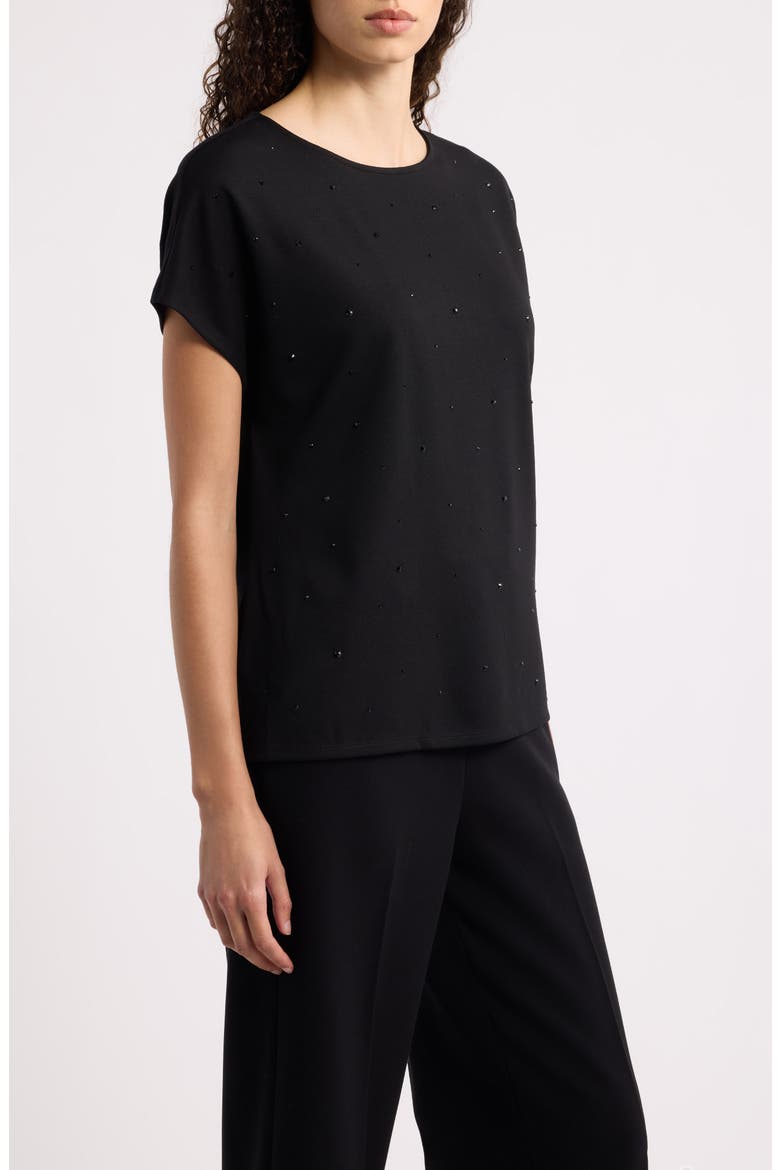 Heatset Beaded Extended Shoulder Dolman Top, Alternate, color, ANNE BLACK