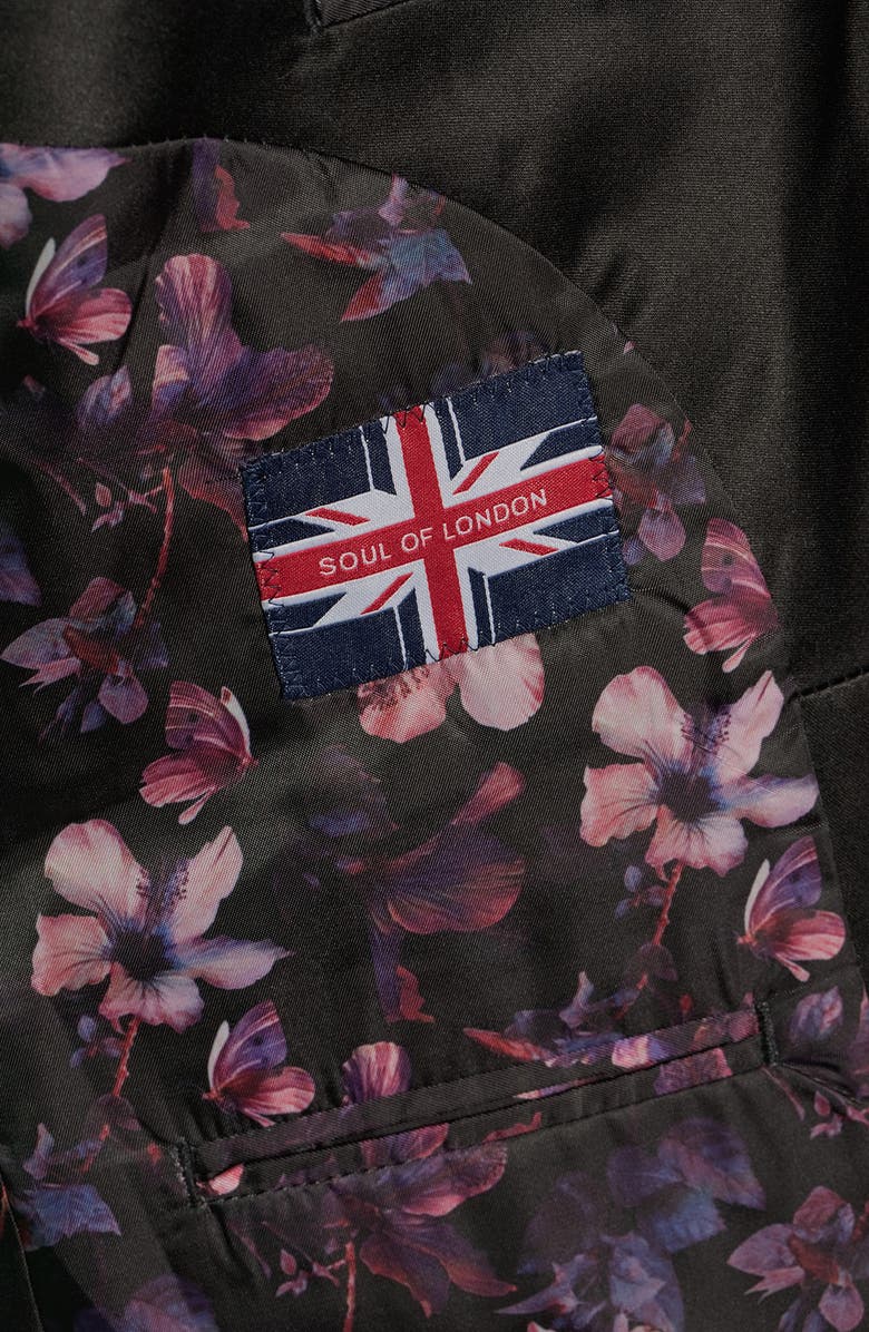 SOUL OF LONDON Shawl Collar Two Button Tuxedo Jacket, Alternate, color, Burgundy