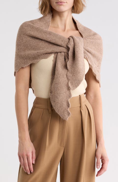 Scalloped Edge Triangle Scarf