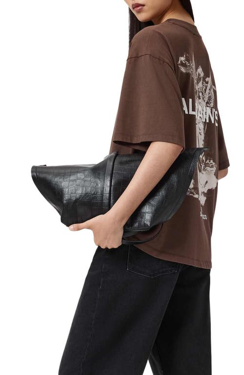 Allsaints Guardian Amelie Oversize Cotton Graphic T-shirt In Brown