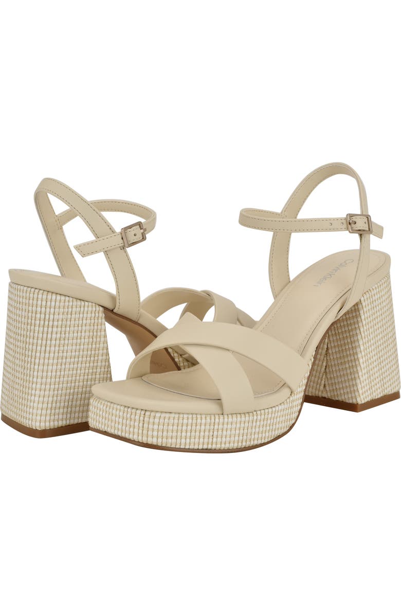 Calvin Klein Drancy 2 Ankle Strap Sandal, Alternate, color, Ivory