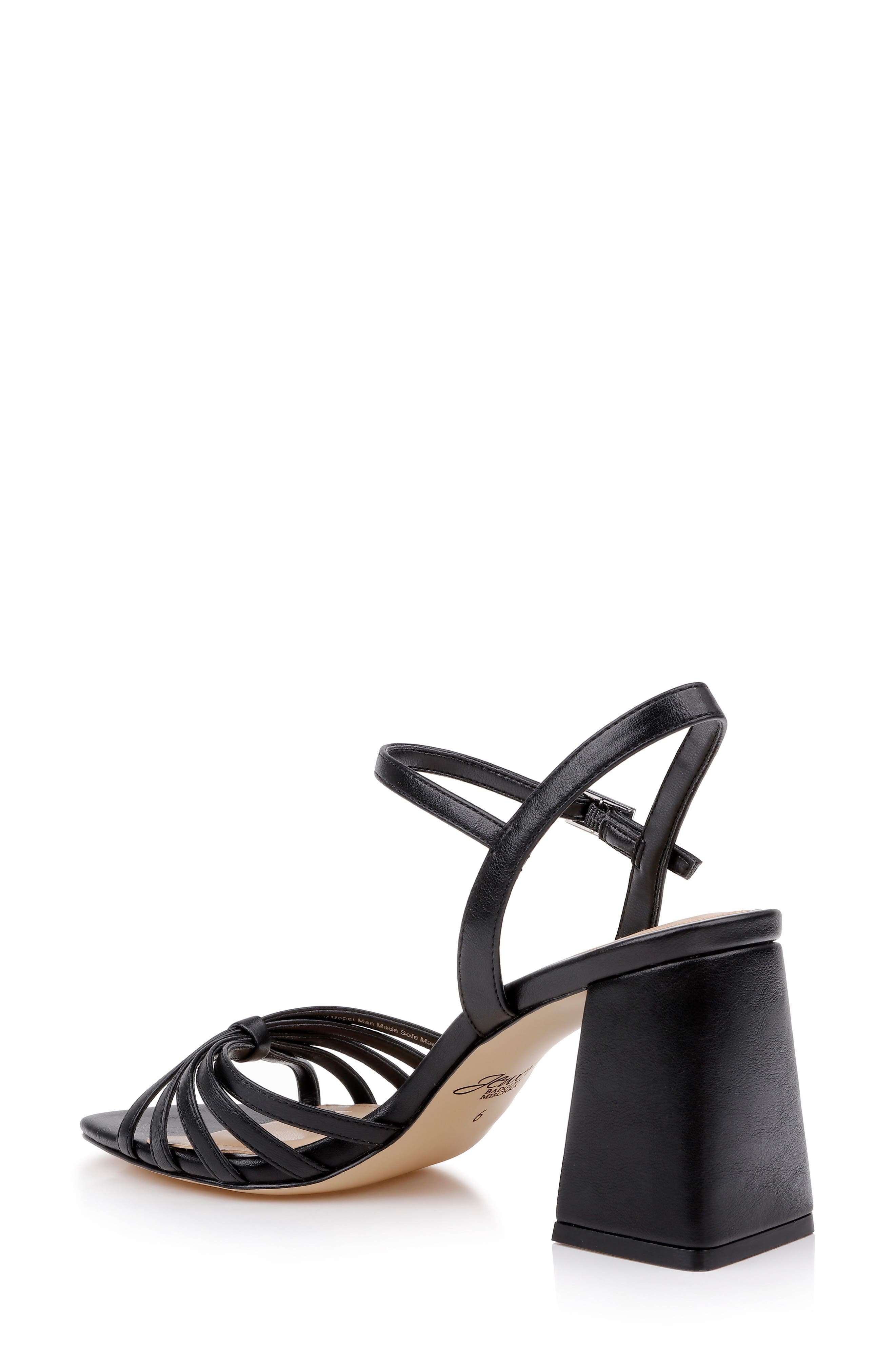 Jewel Badgley Mischka Patience Ankle Strap Sandal, Alternate, color, Black Leather