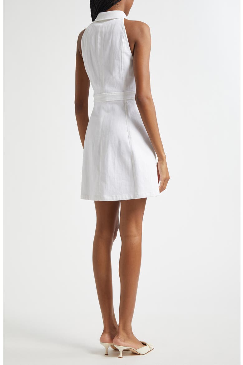 Lillian Sleeveless Denim Minidress, Alternate, color, WHITE