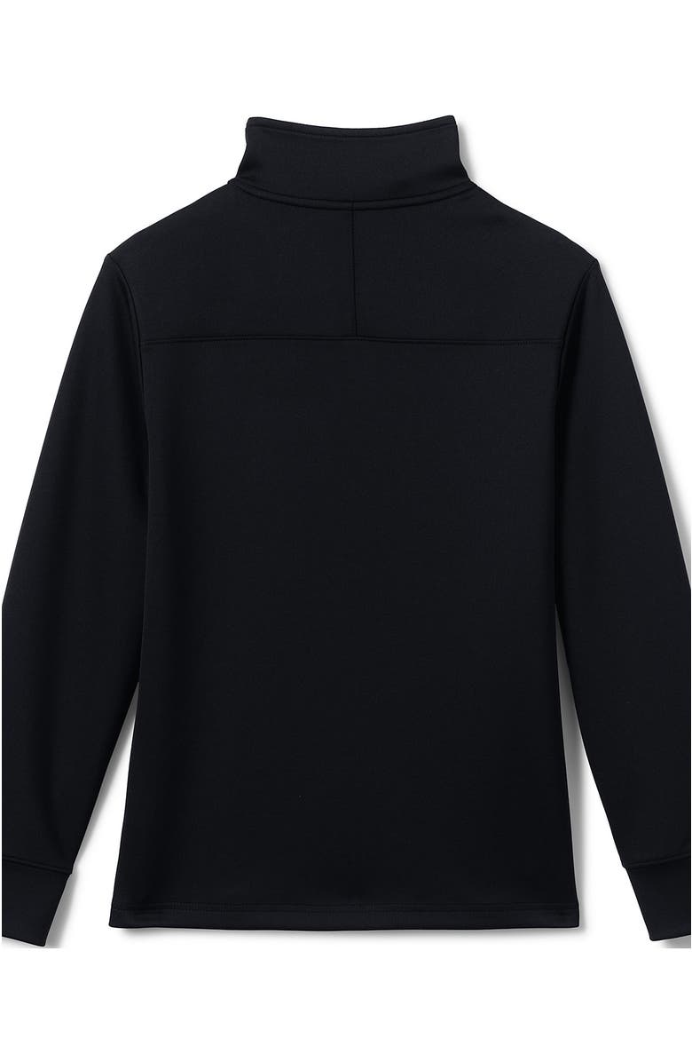 Lands' End School Uniform Kids Quarter Zip Pullover, Alternate, color, Black
