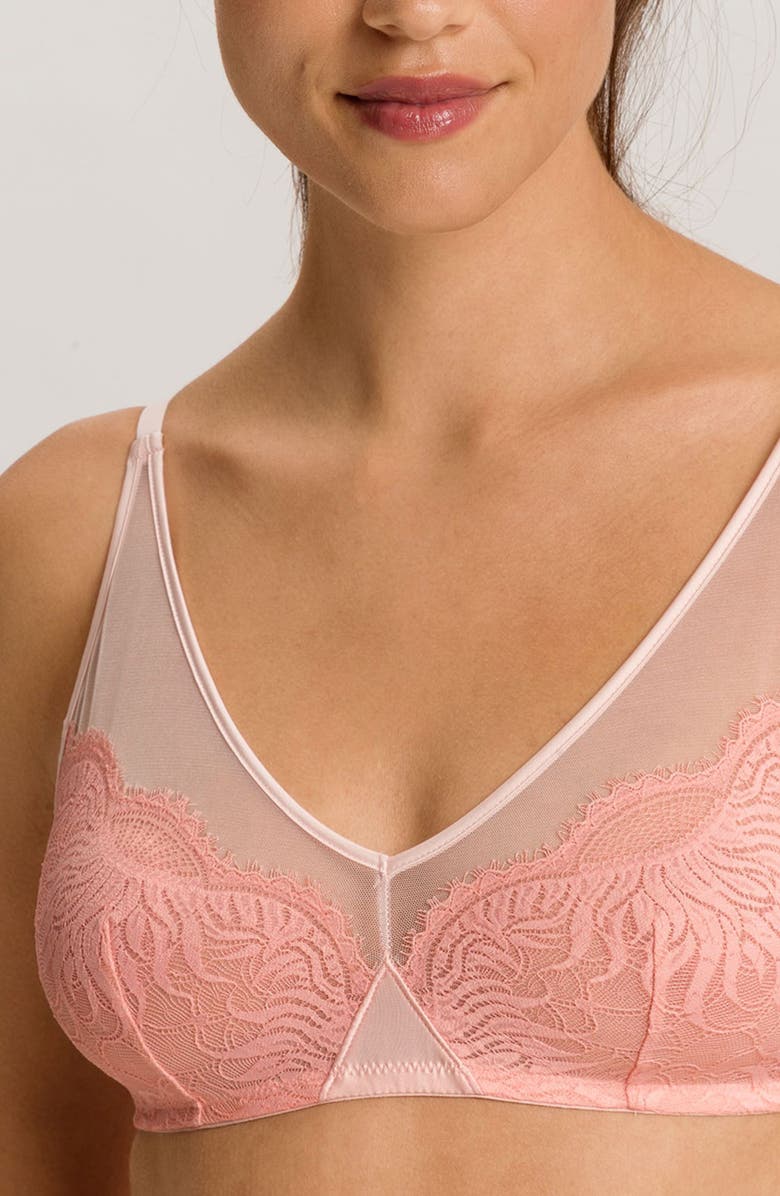 Hanro Gale Wireless Bra, Alternate, color, Rosewater