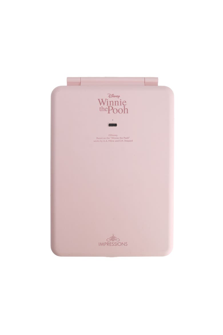 Disney Classic Pooh Self Love Touch Pad Mini Tri-Tone LED Makeup Mirror, Alternate, color, Pink