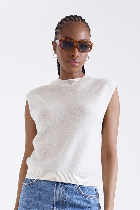 Zarah Crew Neck 100% Cashmere Vest