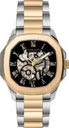 Alfred Sung Skeleton Dial Automatic Bracelet Watch, 42mm