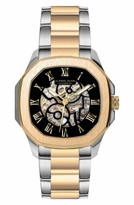 Skeleton Dial Automatic Bracelet Watch, 42mm