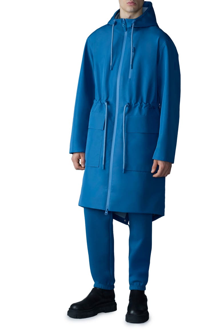 Broden-Z Long Hooded Raincoat, Main, color, TIDE-FOG BLUE