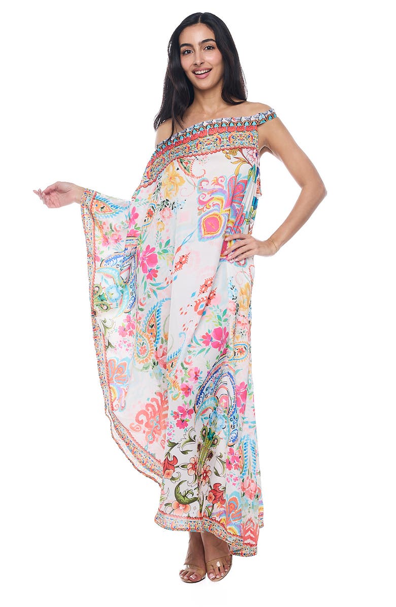 RANEES One Shoulder Maxi Dress, Alternate, color, White