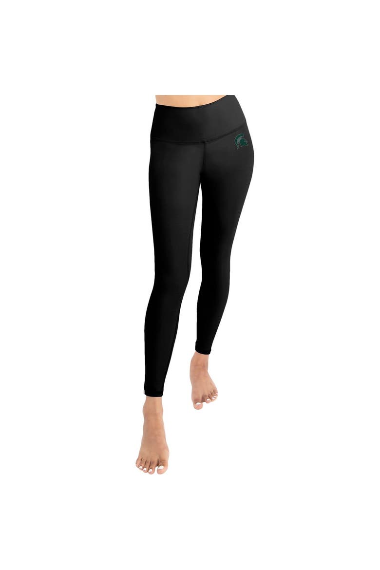 Women's Kadi Brand Black Michigan State Spartans Buttery Soft Midi Bra & Leggings Set, Alternate, color, Black