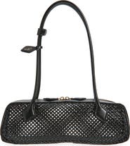 Alaïa Medium Le Teckel East/West Woven Leather Shoulder Bag