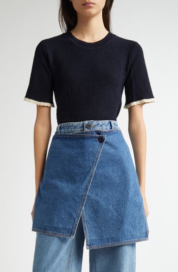 [EENK] / ☆ Contrast Knit Top / Red EENK Contrast Knit Top | Nordstrom