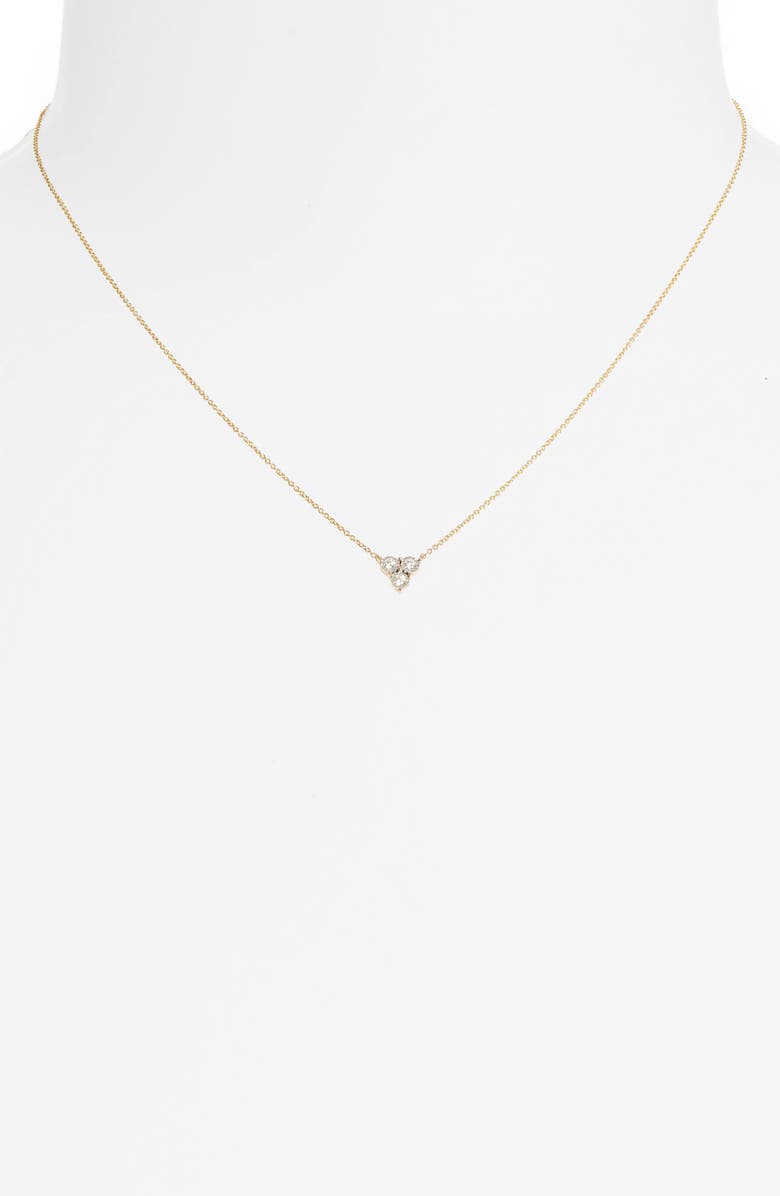 Dana Rebecca Designs Ava Bea Trio Diamond Pendant Necklace, Alternate, color, Yellow Gold