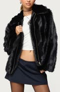 EDIKTED Tedi Faux Fur Jacket