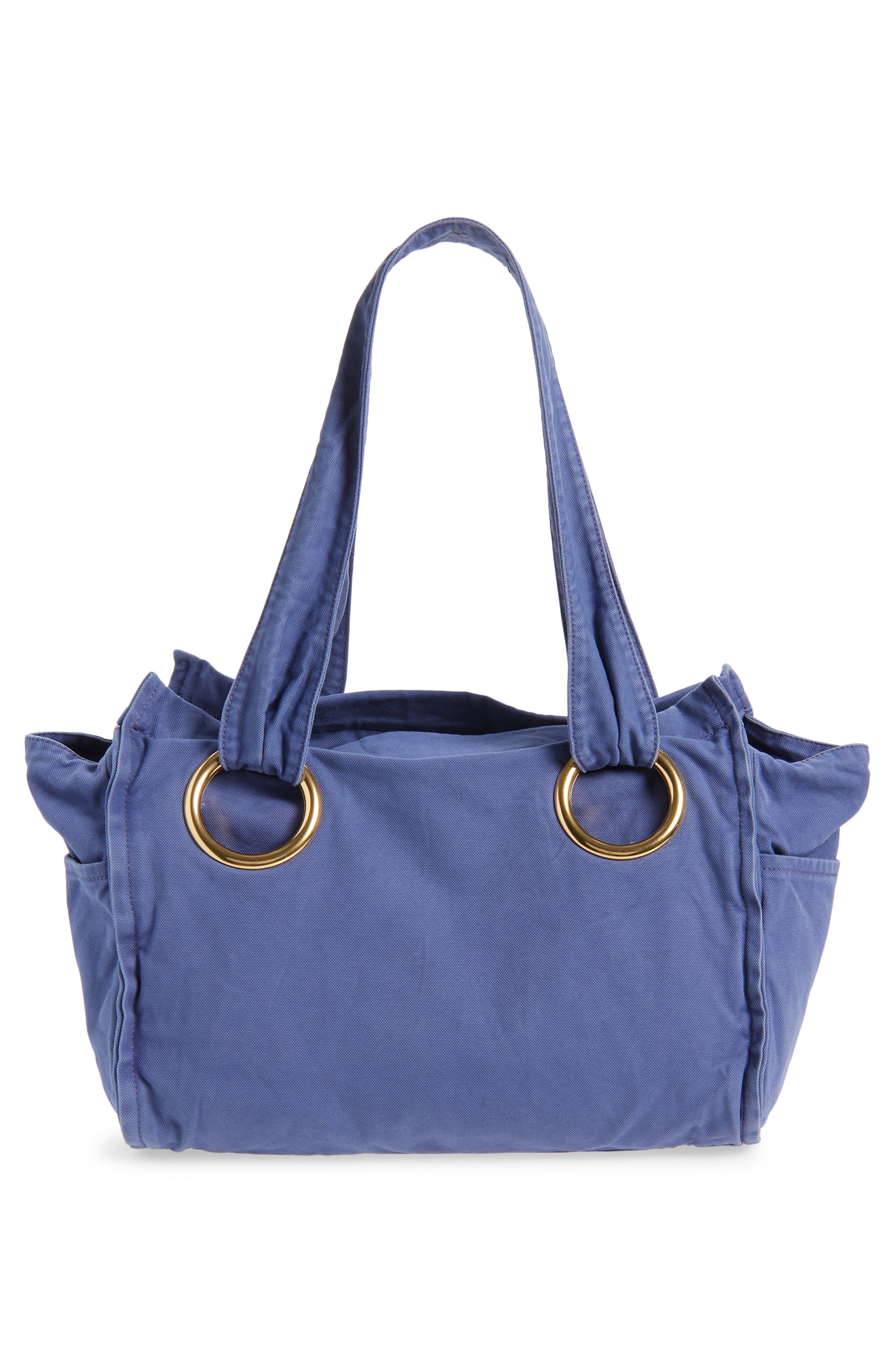 Chloé Medium Plage Washed Cotton Tote, Alternate, color, 