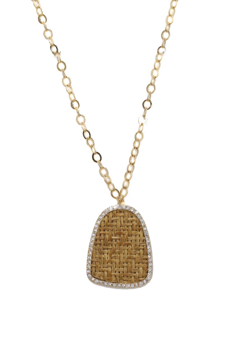 Ettika Raffia Pendant Necklace, Alternate, color, 