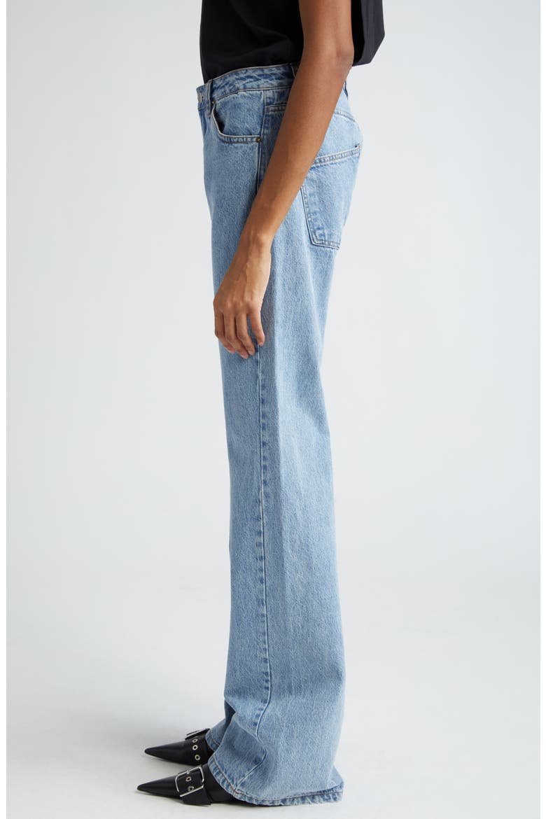 High Waist Wide Leg Jeans, Alternate, color, WASHED BLUE