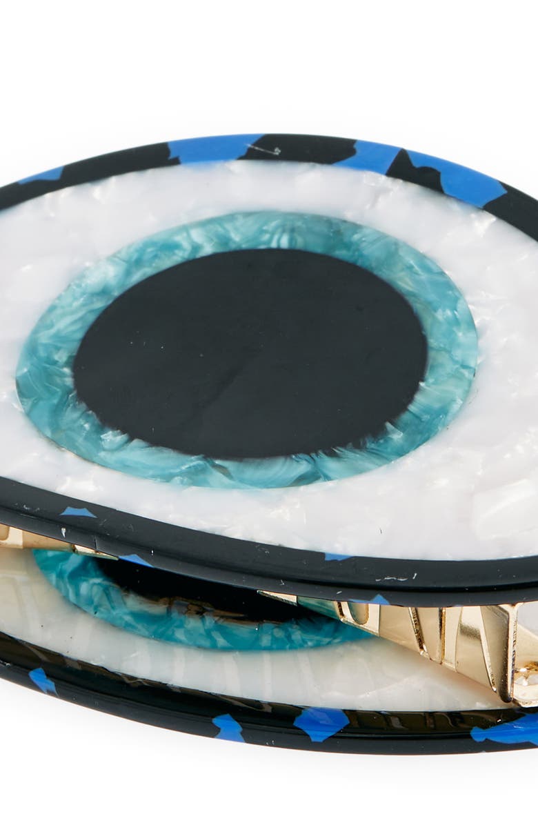 Solar Eclipse Evil Eye Claw Hair Clip, Alternate, color,