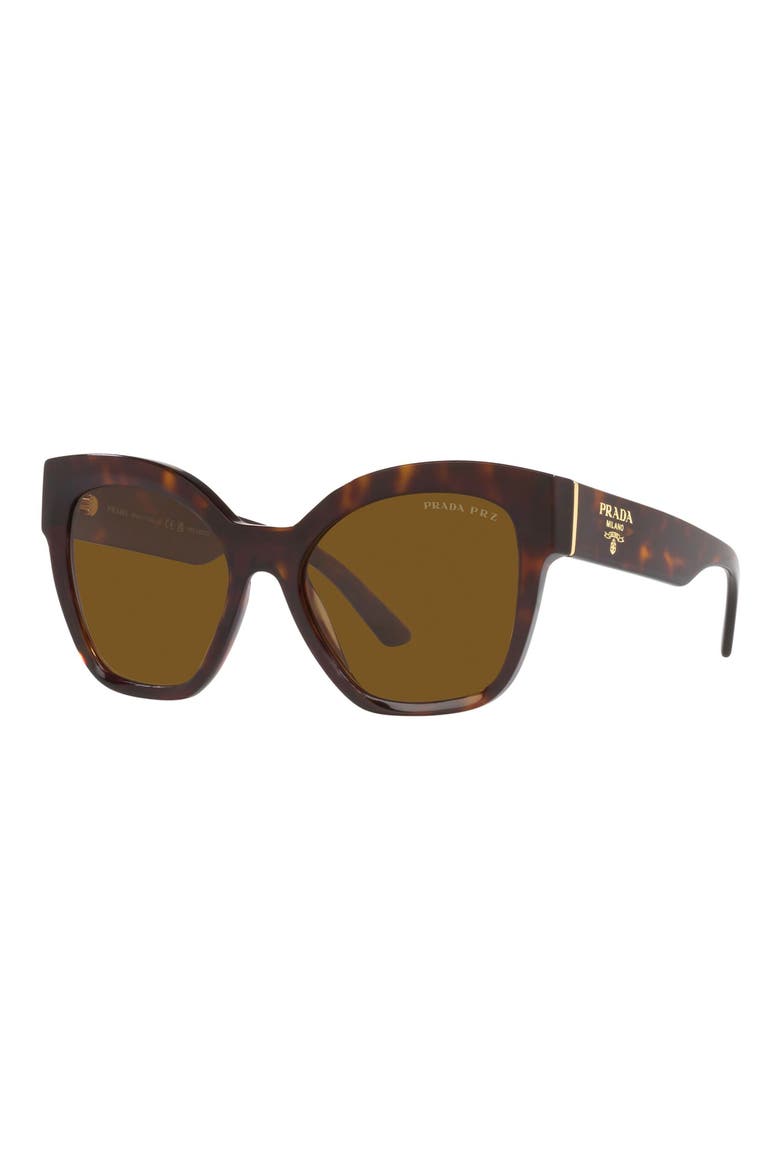 54mm Polarized Irregular Sunglasses, Alternate, color, TORTOISE