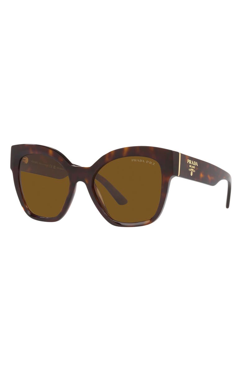 Prada 54mm Polarized Irregular Sunglasses, Alternate, color, 