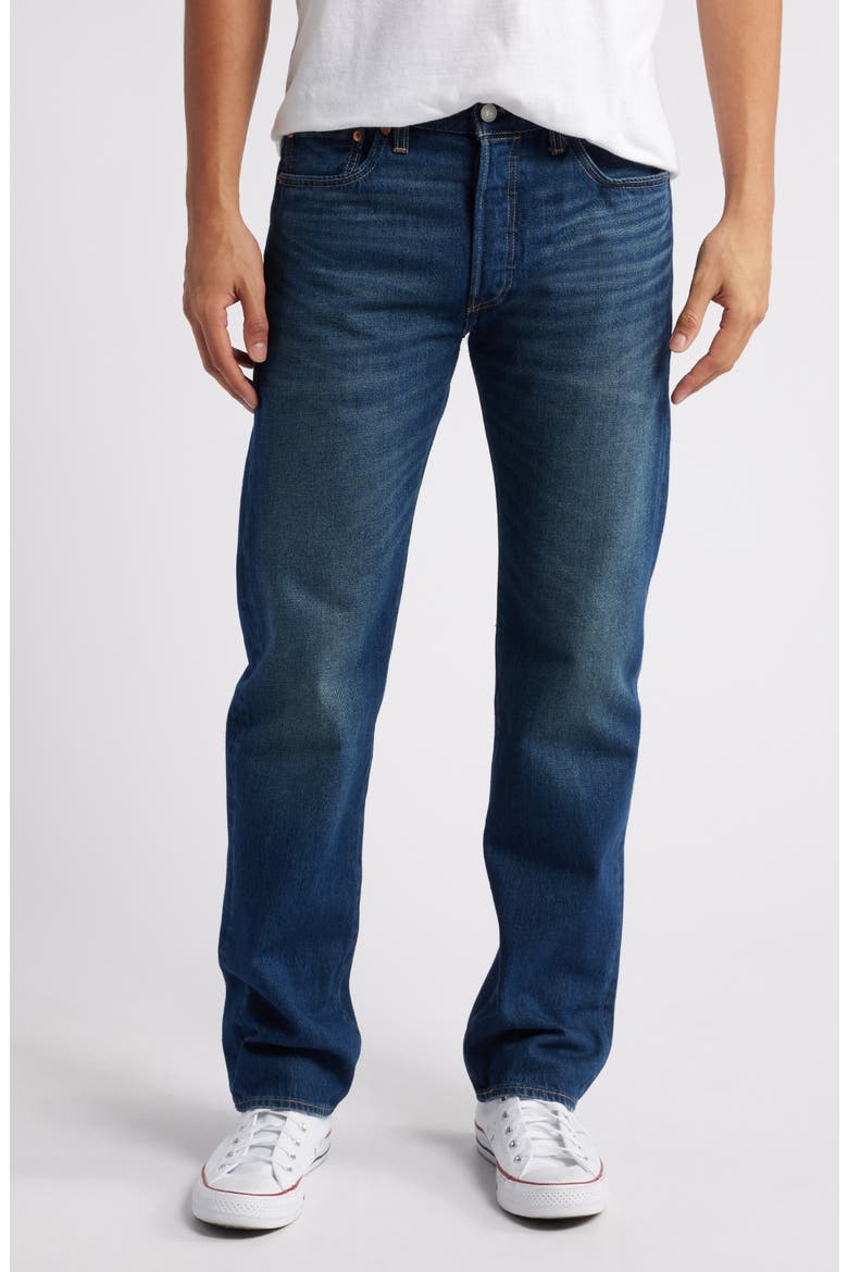 501® Original Straight Leg Jeans, Main, color, ON THE BORDERLINE