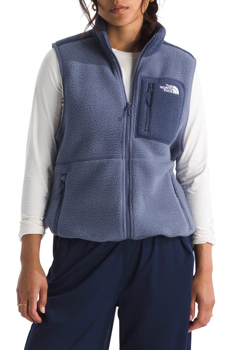 Yumori High Pile Fleece Vest, Main, color, TWILIGHT GALAXY/ LUNAR BLUE