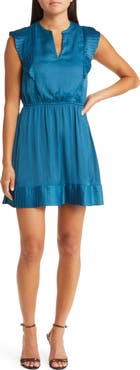 Steve Madden Verona Pleated Cap Sleeve Minidress