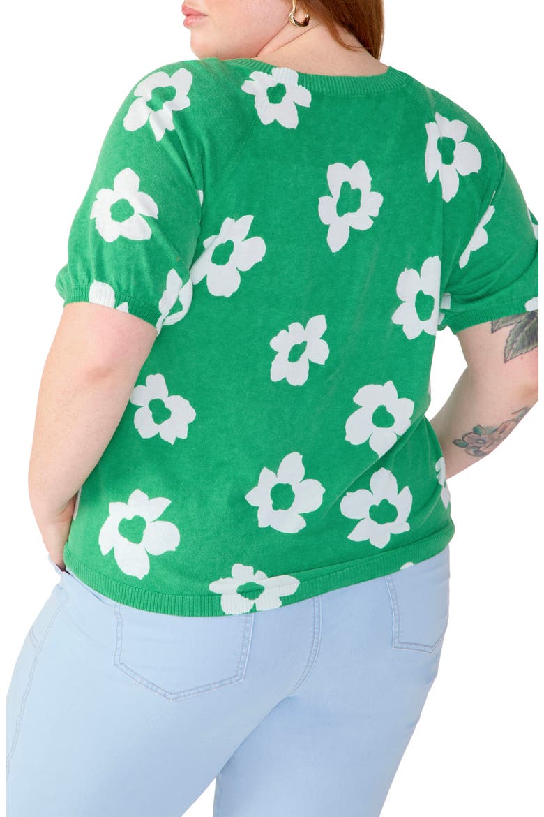 Sunny Days Print Sweater, Alternate, color, FLOWER POP
