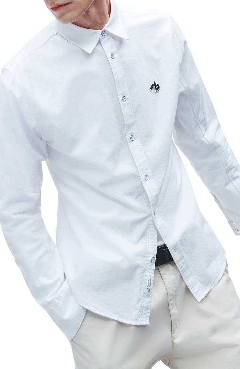 rag & bone Tomln Logo Patch Cotton Button-Up Shirt, Alternate, color,