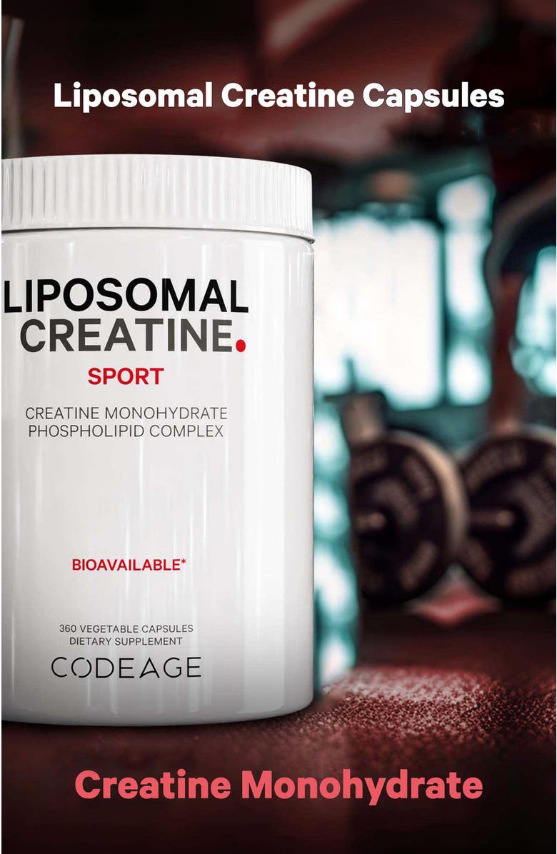 Codeage Liposomal Creatine Monohydrate 3000 mg Capsules, Alternate, color, 