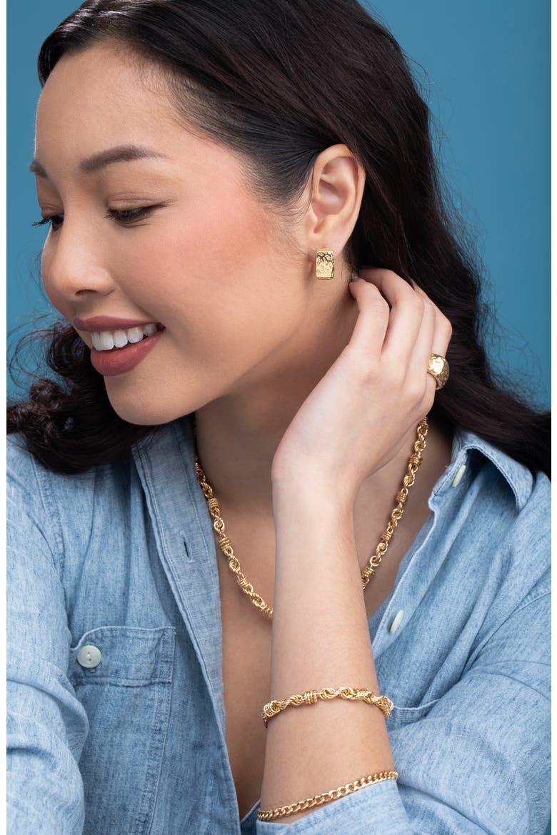 14K Gold Hammered Ring (Nordstrom Exclusive), Alternate, color, 14K YELLOW GOLD