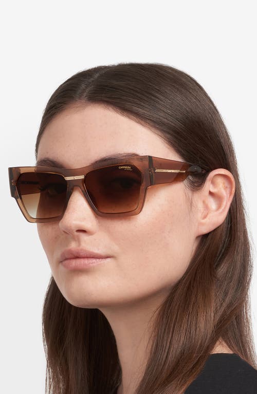 Carrera Eyewear Victory 57mm Gradient Rectangular Sunglasses In Brown