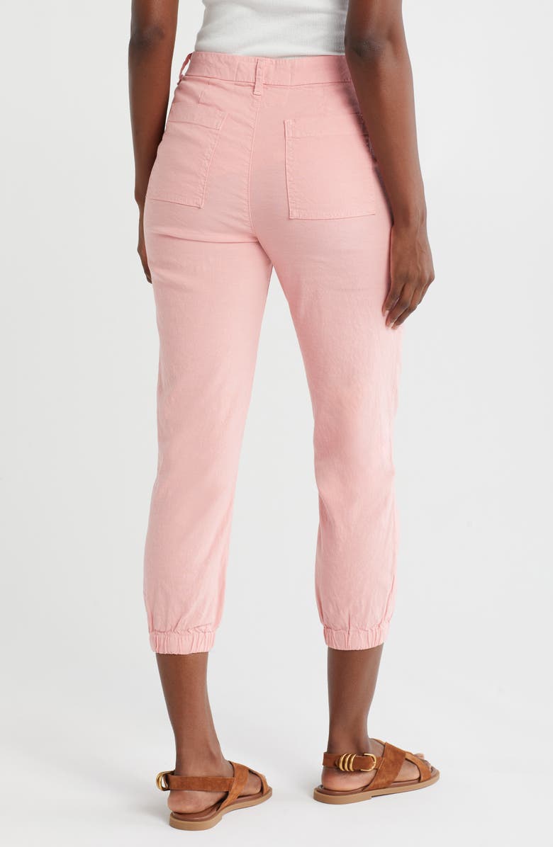 Frank & Eileen Stretch Cotton & Linen Utility Joggers, Alternate, color, Coral