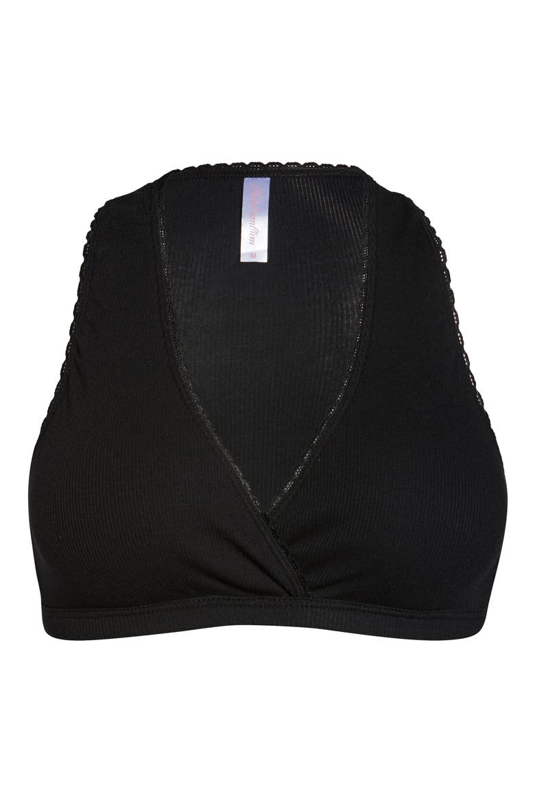 Luxe Maternity/Nursing Sleep Bra, Alternate, color, BLACK