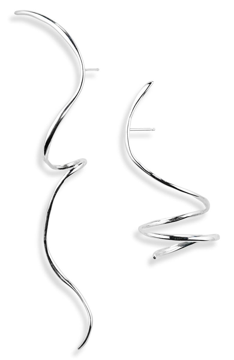 FARIS Boa Mismatched Drop Earrings, Main, color,