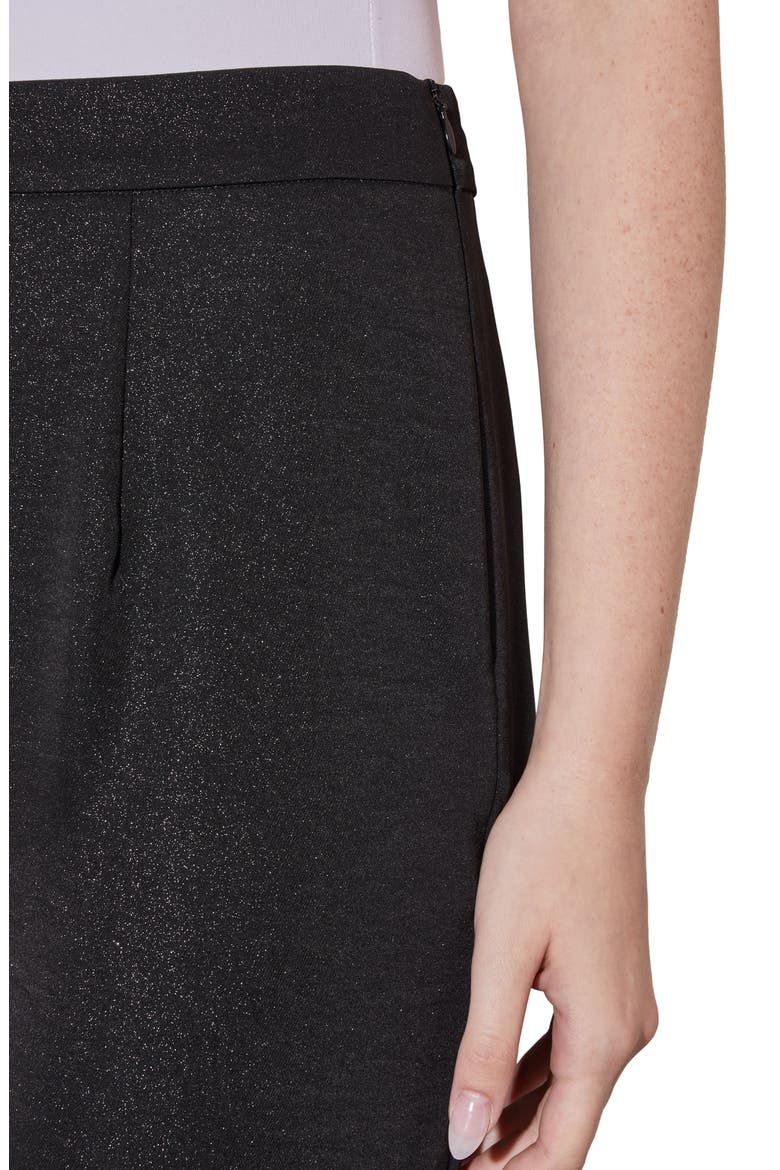 Metallic Shimmer Straight Leg Pants, Alternate, color, BLACK/ SILVER