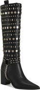 AZALEA WANG Julette Studded Pointed Toe Boot