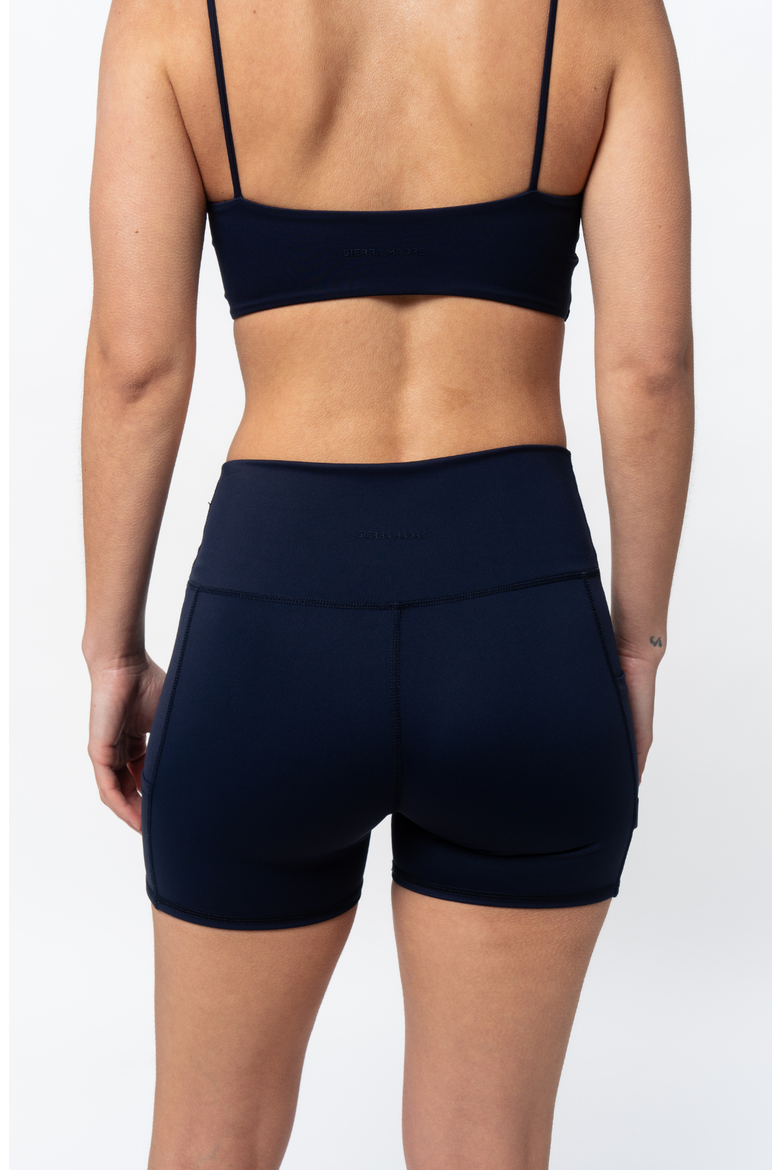 Ready High-Waisted Shorts, Alternate, color, Navy