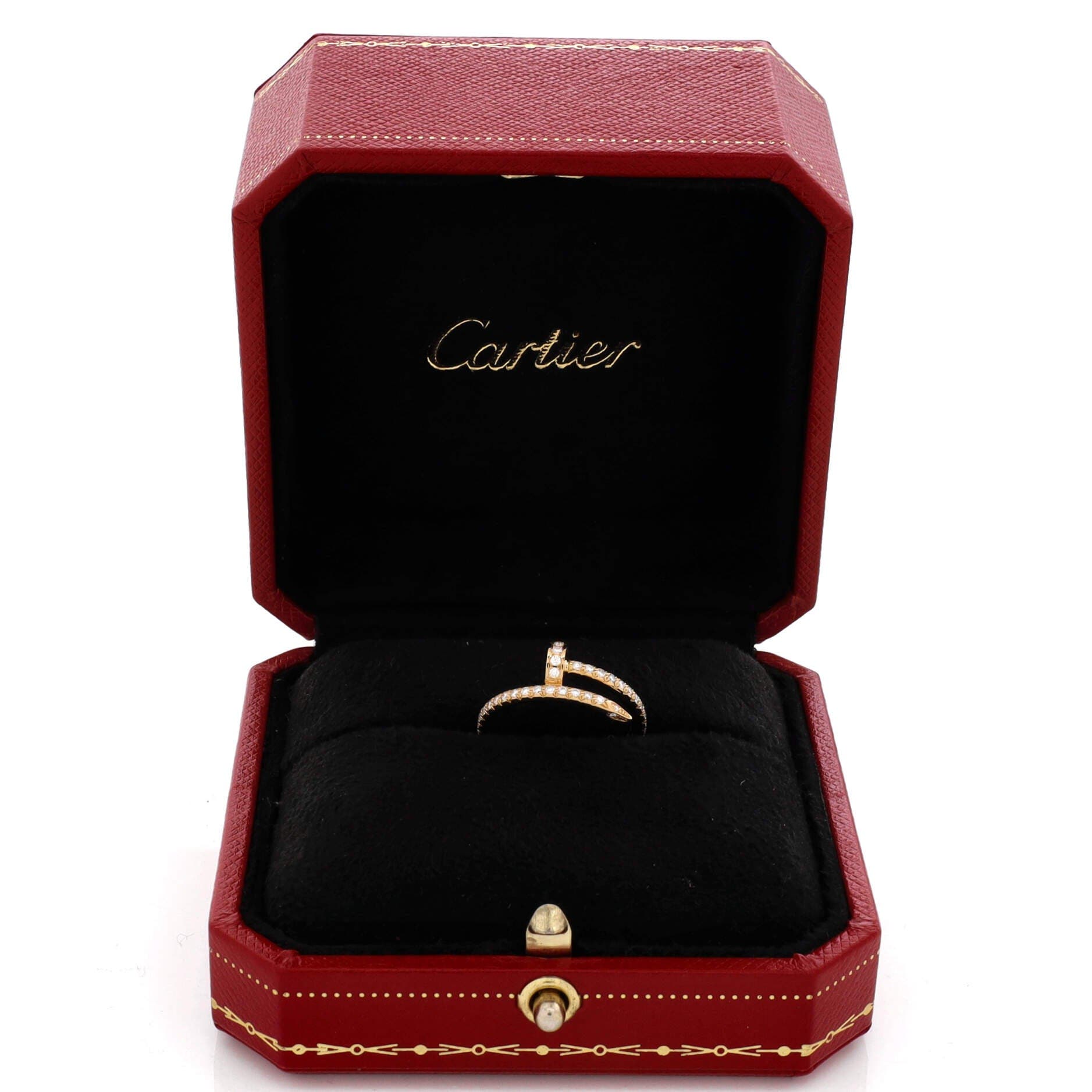Juste un Clou Paved Ring 18K Yellow Gold with Diamonds Small, Alternate, color, Metallic Gold
